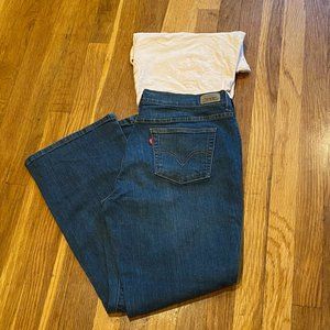 Levi's Blue 515 Boot Cut Jeans Size 14 Short